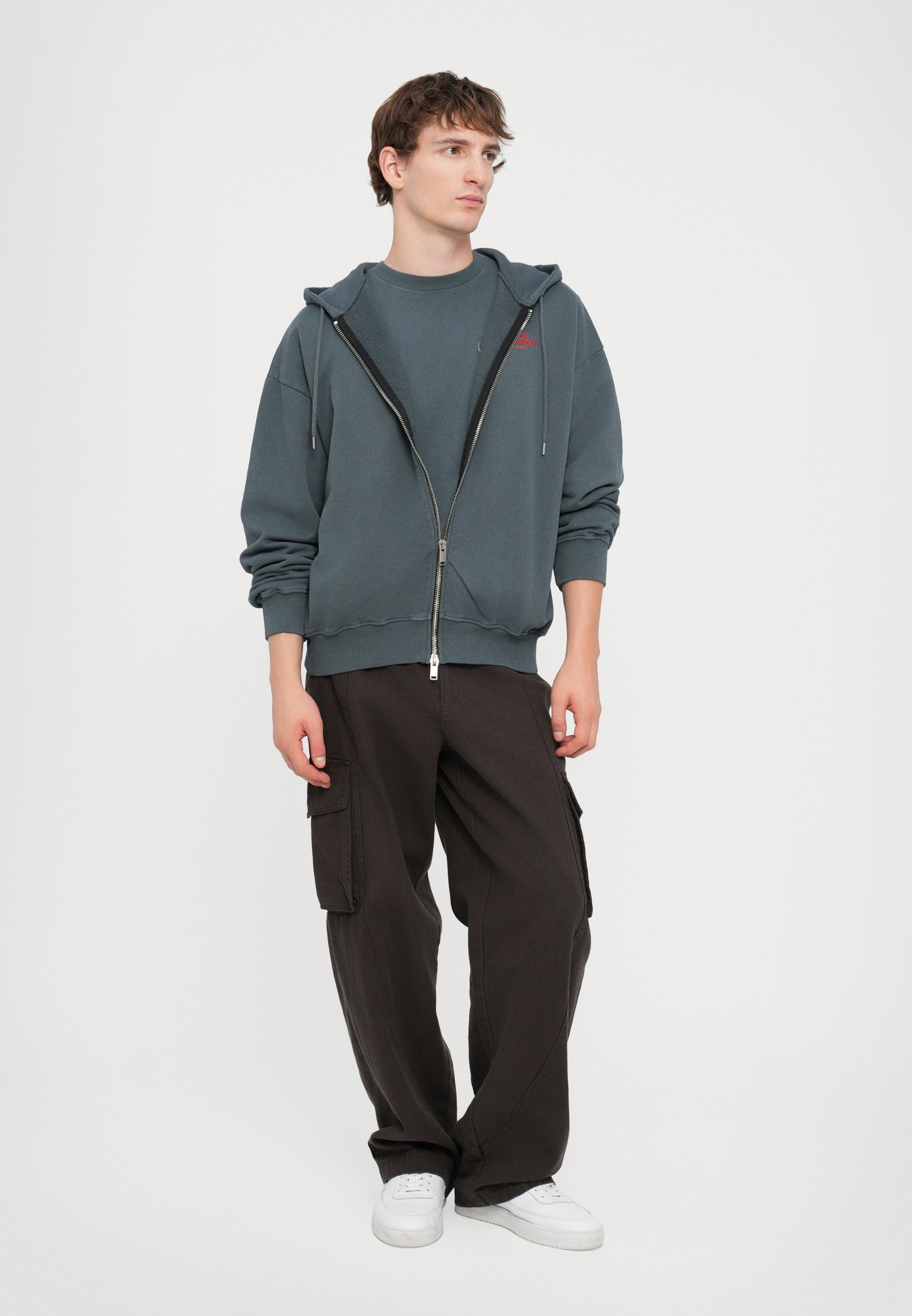 Han Kjøbenhavn SNAKE EMBROIDERY - Hoodie - donkergrijs
