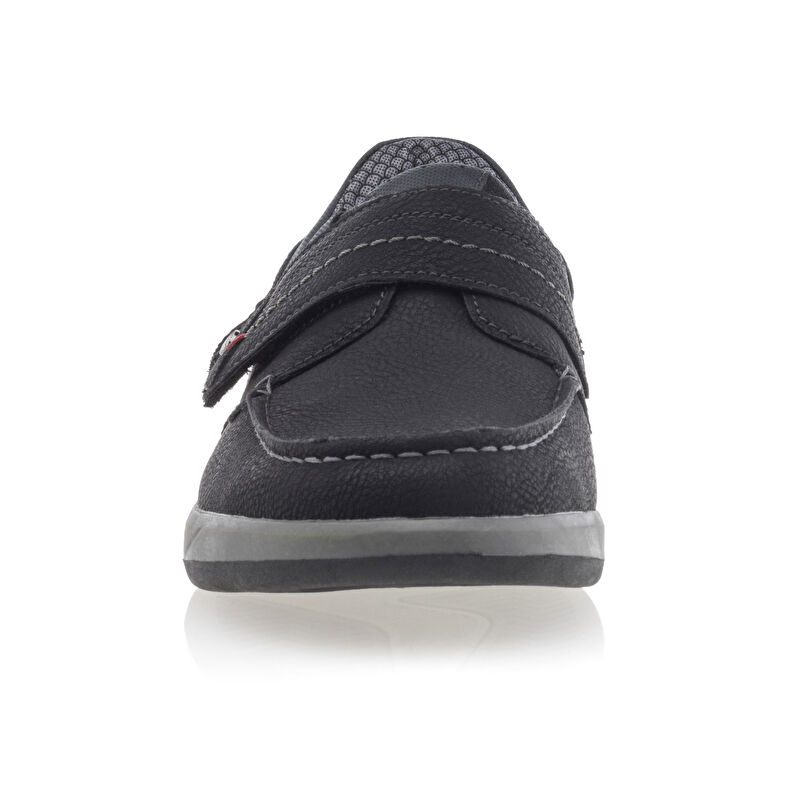 Svarte loafers/båtsko til menn