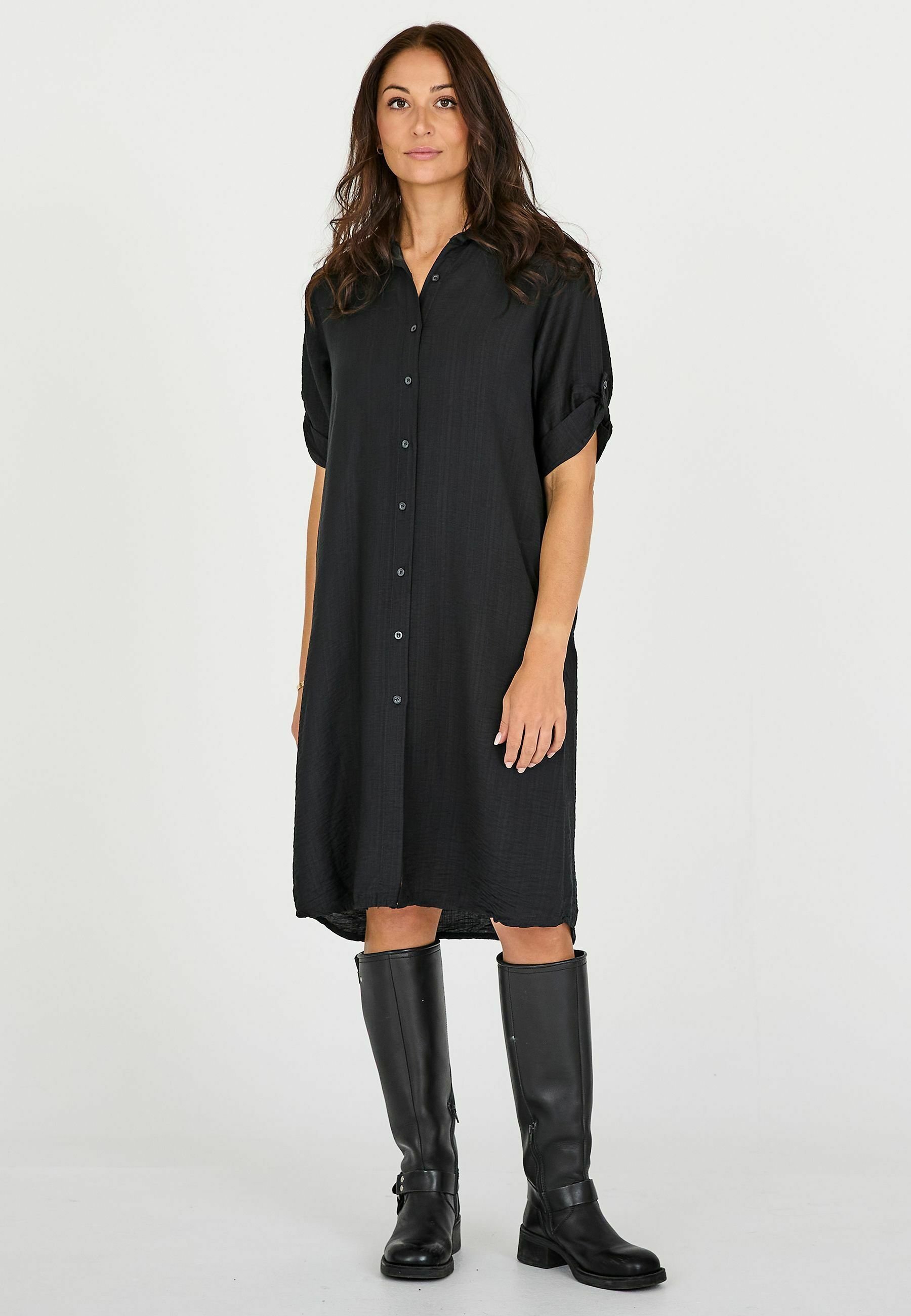 NÜ CAITLIN - Robe-chemise - noire