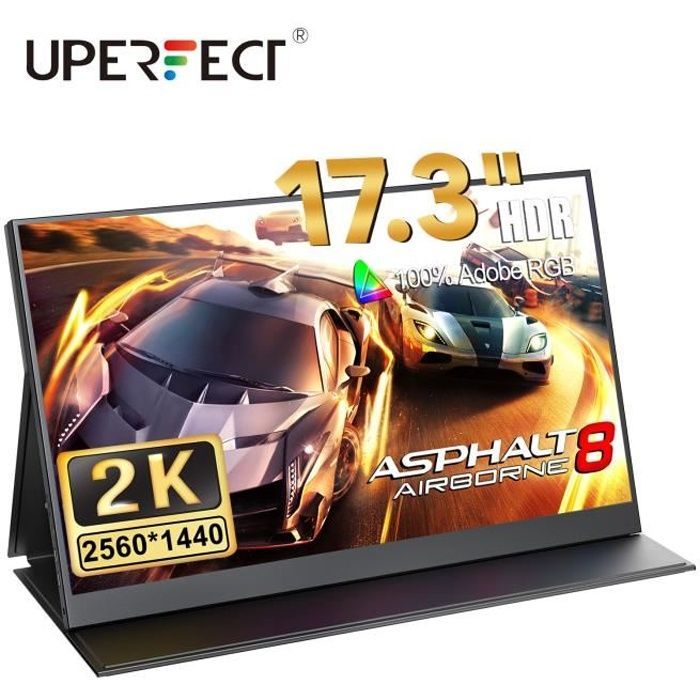 Monitor portatile UPERFECT da 17 pollici - Monitor da gioco USB-C 2K per SAMSUNG DEX