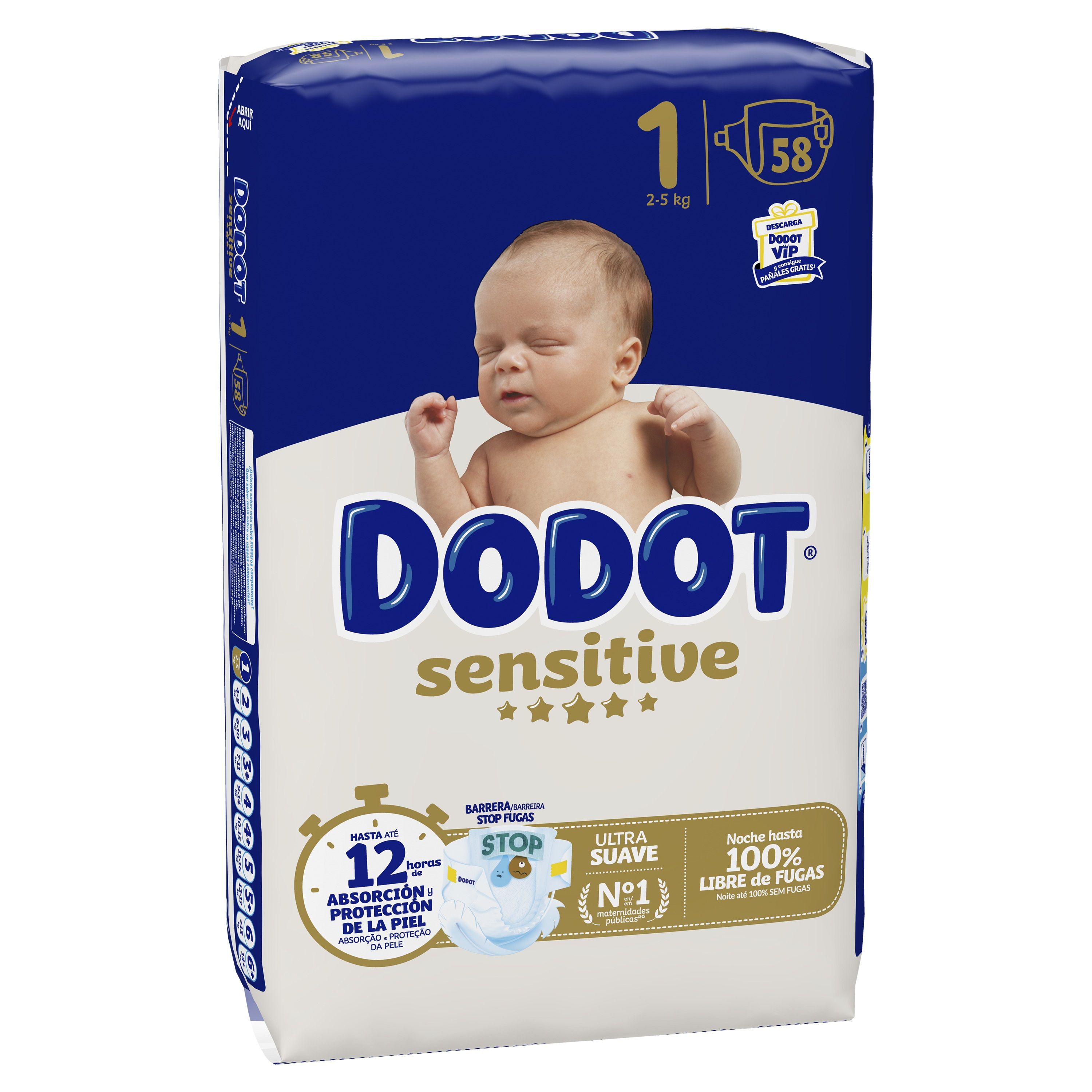 Pelene za bebe Sensitive veličina 1 za 2-5 kg