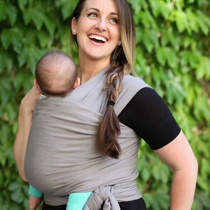 Portabebés Moby Wrap gris