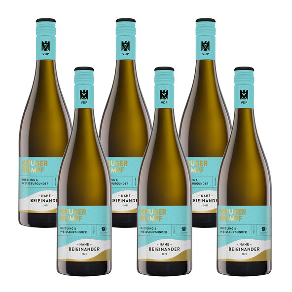 Beieinander Riesling Weißburgunder, 6 garrafas de 0,75 l