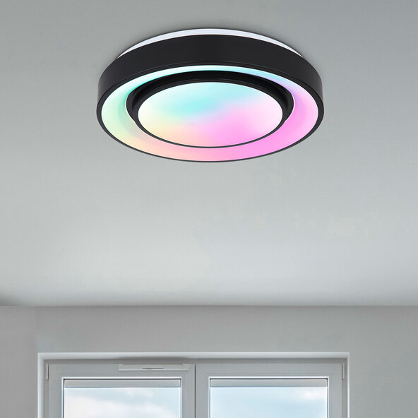LED-plafondlamp 41368-24DS, met RGB-regenboogeffect, Ø 49 cm