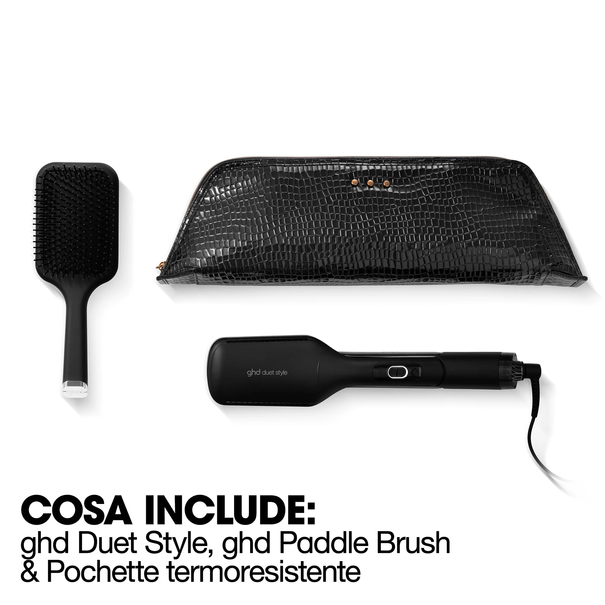 Hot Air Styler ghd duet style Gift Set - piastra asciugacapelli professionale + paddle brush - Cofanetti per Capelli, Piastra Capelli, Spazzole