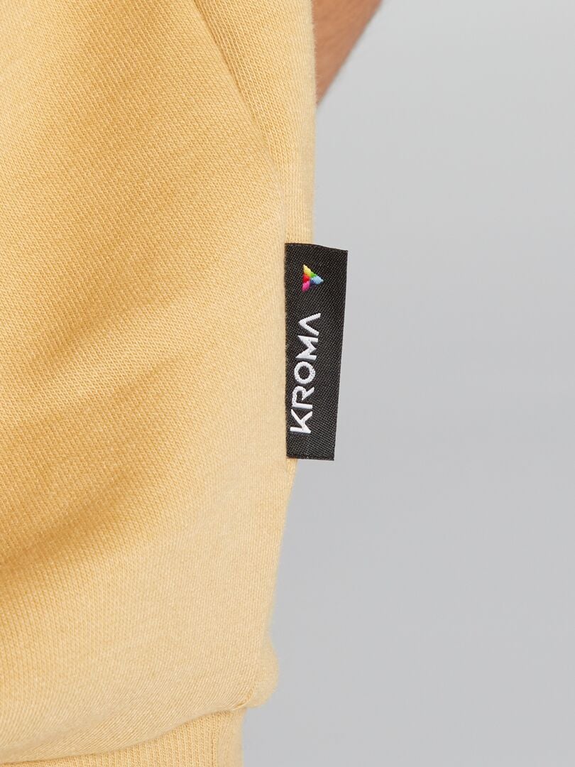 Effen fleece sweatshirt - BEIGE