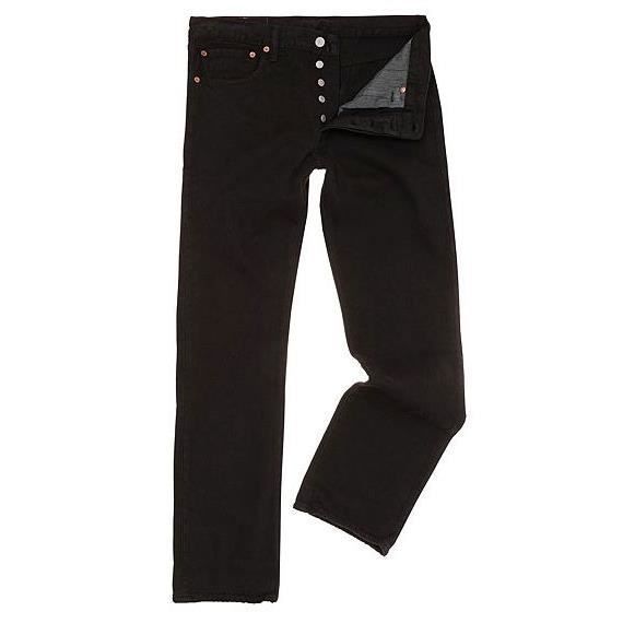 Calça jeans Levi's 501 Classic Straight Fit preta masculina
