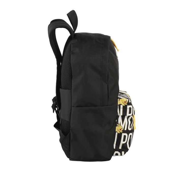 Mochila principal DAM Pokemon con doble compartimento + carrito con protección lateral y tope frontal, 4 ruedas giratorias de 360°. 31 x 18 x 42 cm