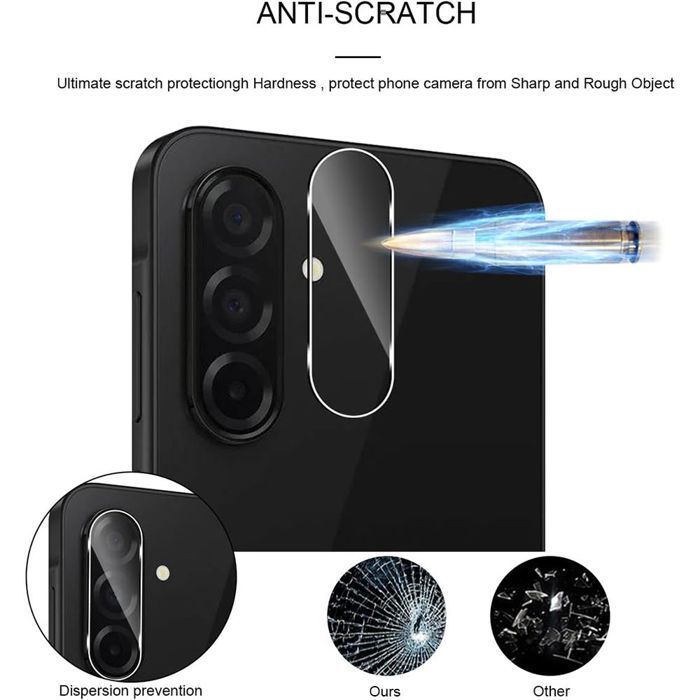 Protector de pantalla - Booling - para Samsung Galaxy A36 5G - Cristal templado - Paquete de 3 - Resistente a los arañazos