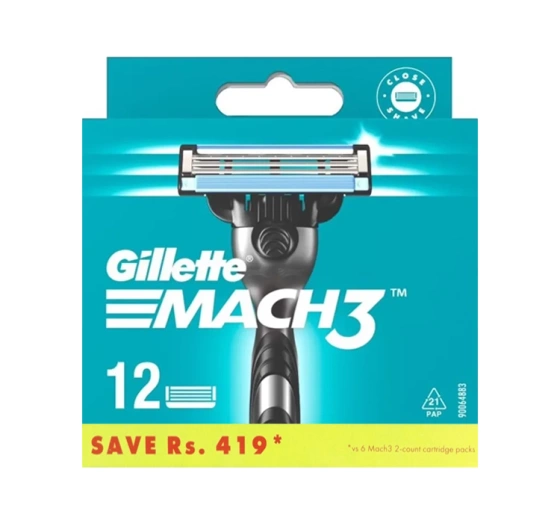 Gillette Mach3 wkłady do maszynki do golenia dla mężczyzn 12 sztuk