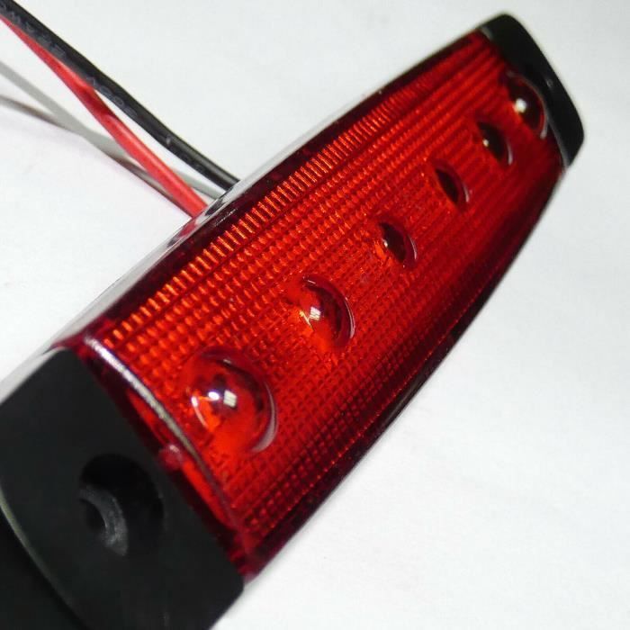 10 luces LED rojas de posición traseras laterales de 12 V para camión, remolque, caravana, autocaravana, furgoneta, autobús * E13