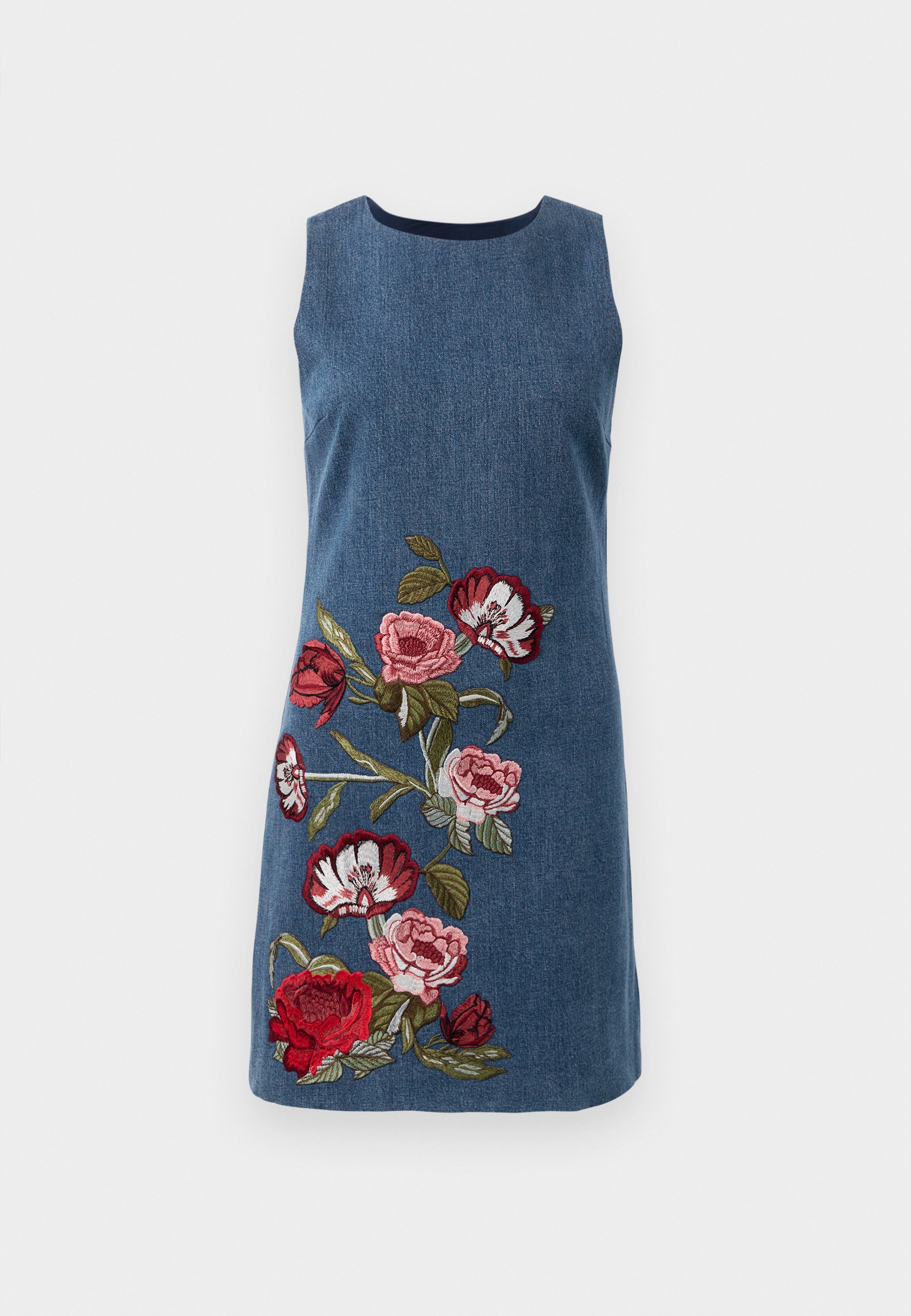 Alice + Olivia CADE SHIFT MINIKLEID - Jeanskleid - blau/mehrfarbig