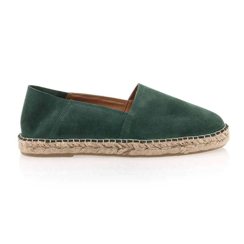 Pánske zelené espadrilky s lanovou podrážkou