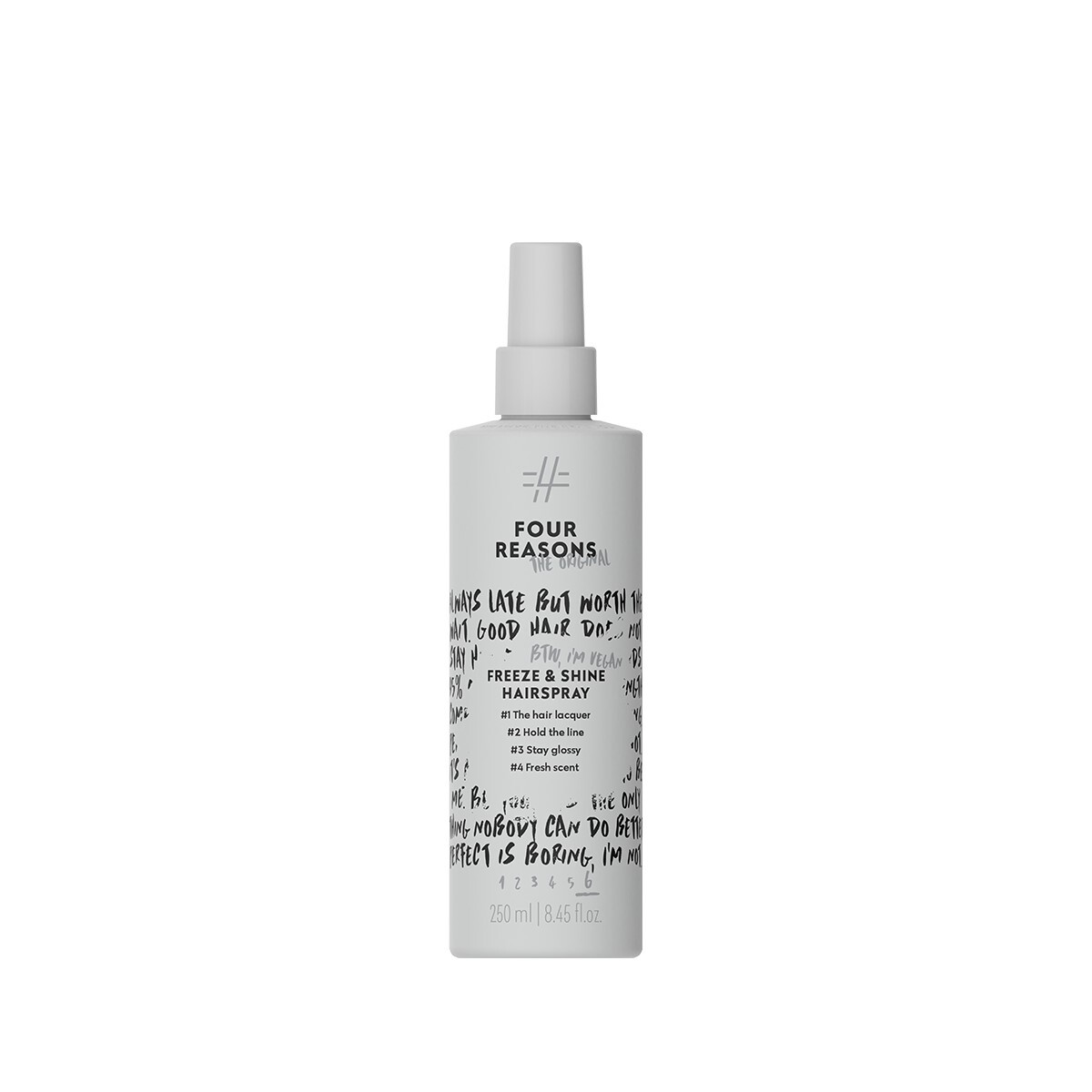 Spray de cabelo Freeze & Shine original 250 ml - Quatro motivos