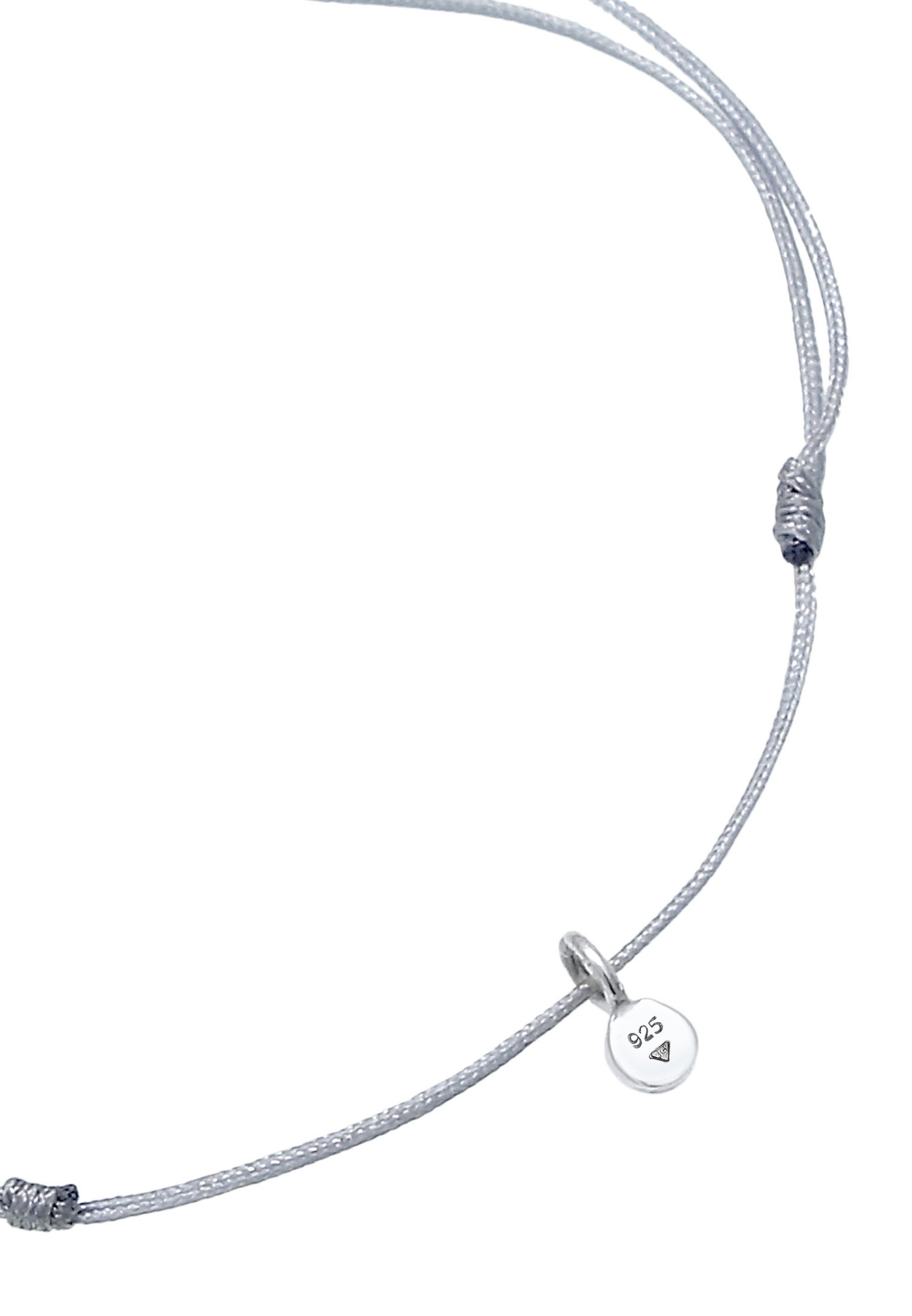Elli Femme Basic Nylon Adjustable avec perles de culture d'eau douce en argent sterling 925