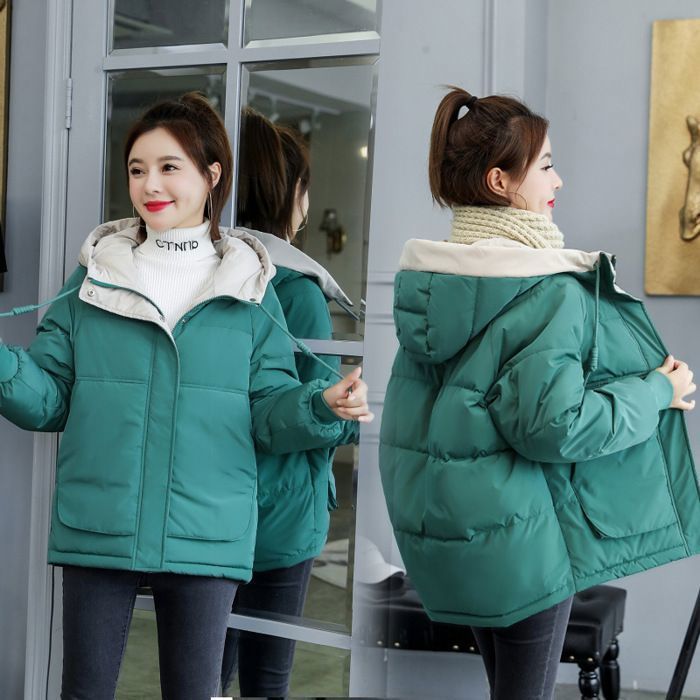 Chaqueta de plumas Funmoon para mujer - Chaqueta de plumas de pato para invierno - Rosa - Cremallera