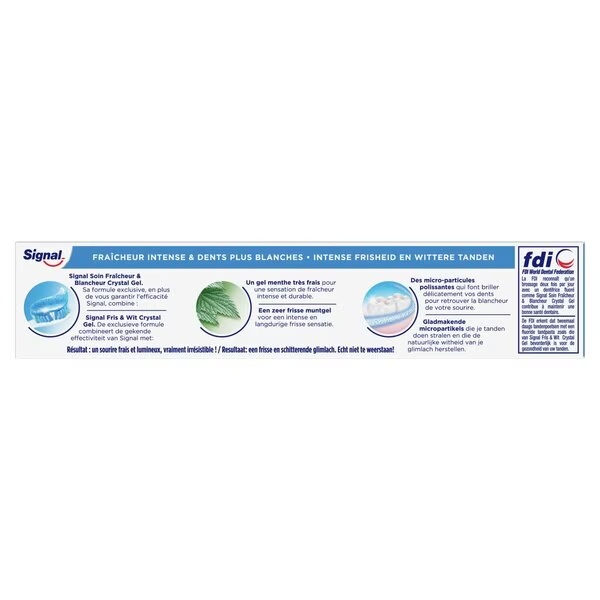 Zobna pasta Signal Crystal Gel Fresh & White 75 ml