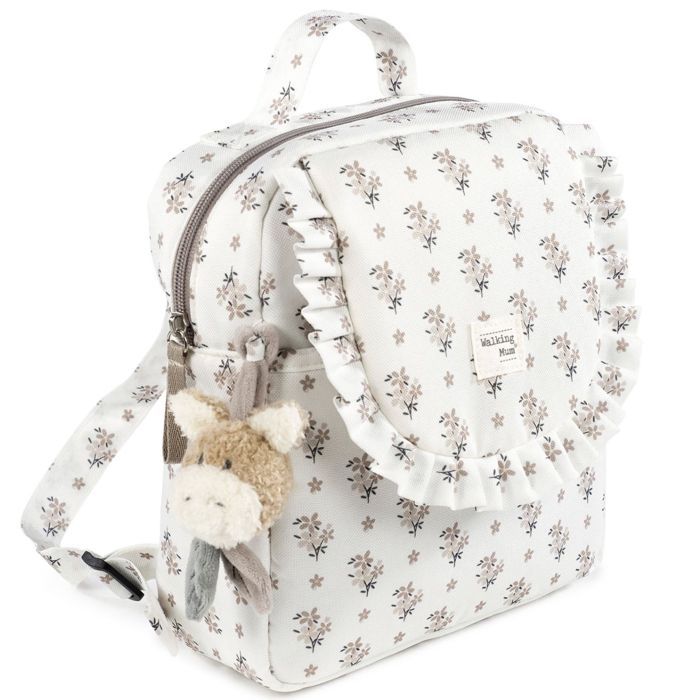 Mochila infantil Walking Mum | Botton Bege - 25 x 22 cm