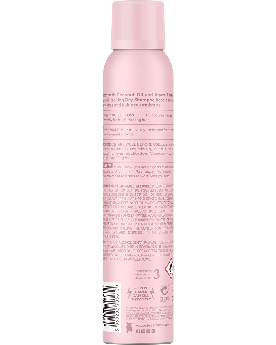 Șampon uscat Lee Stafford Coco Loco și Agave