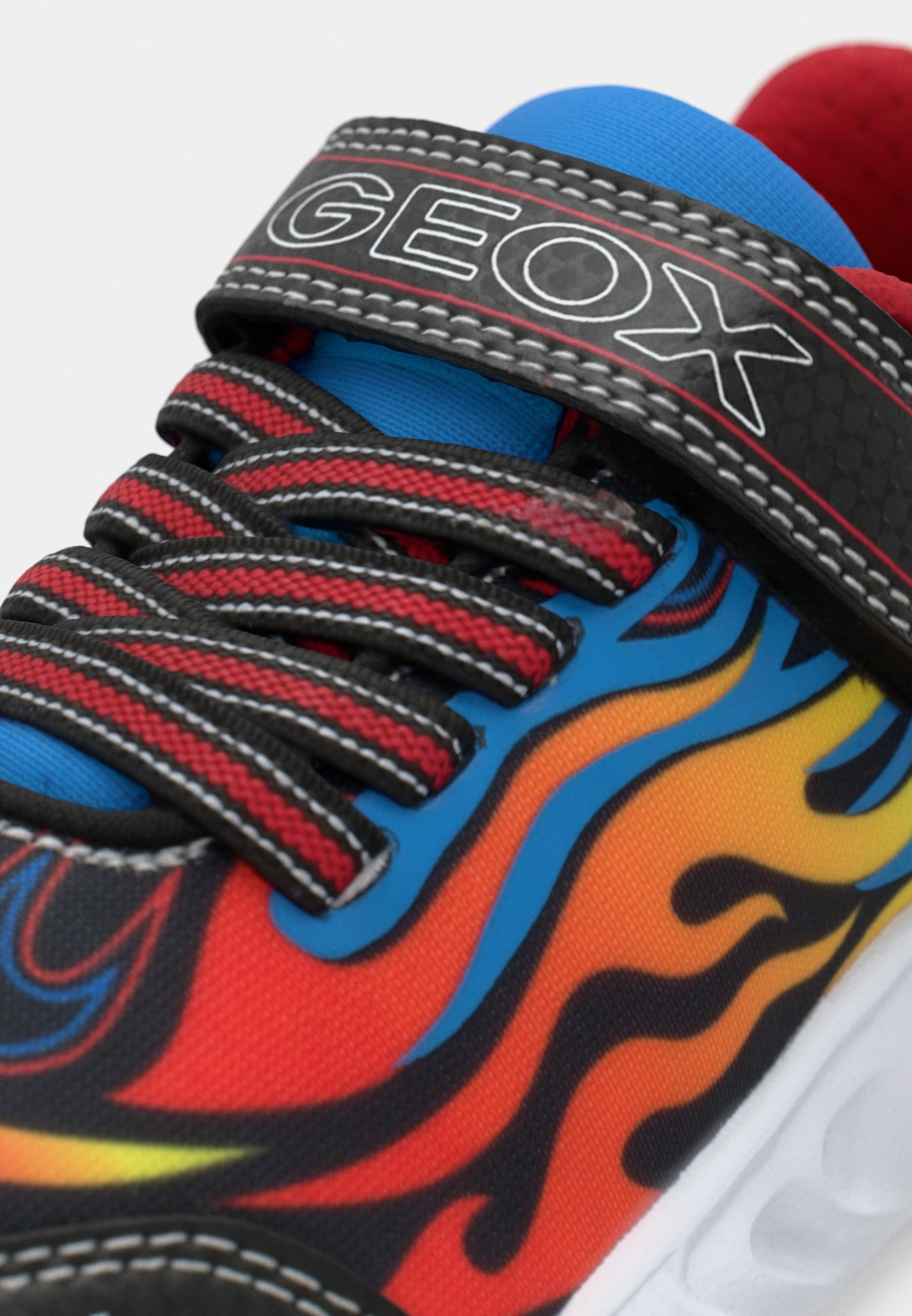 Geox LIGHT UP ASSISTER BOY - Sneakers - zwart/hemelsblauw