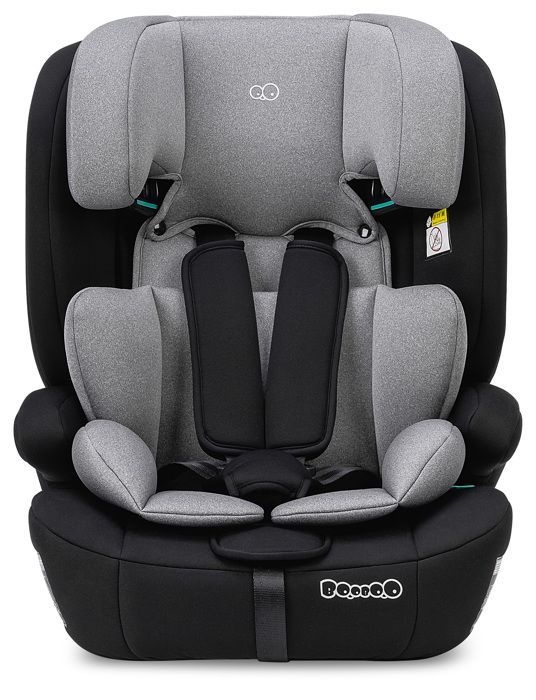 Silla de coche Booboo con cinturón de seguridad, grupo I-Size 1/2/3 (9-36 kg / 76-150 cm), con protección contra impactos laterales y reposacabezas regulable en altura.