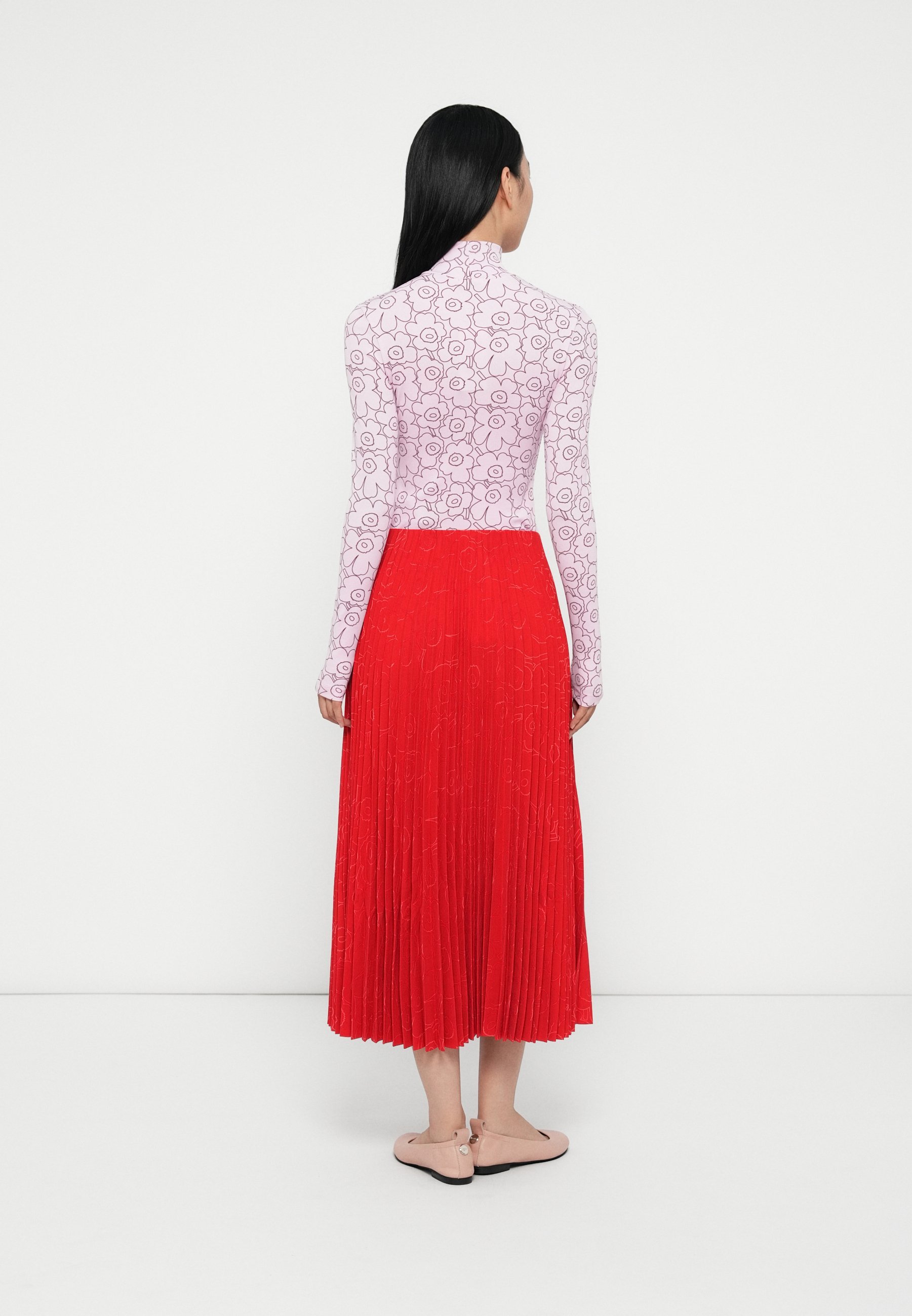 Marimekko SELL PIIRTO UNIKKO - Plooirok - rood/felrood
