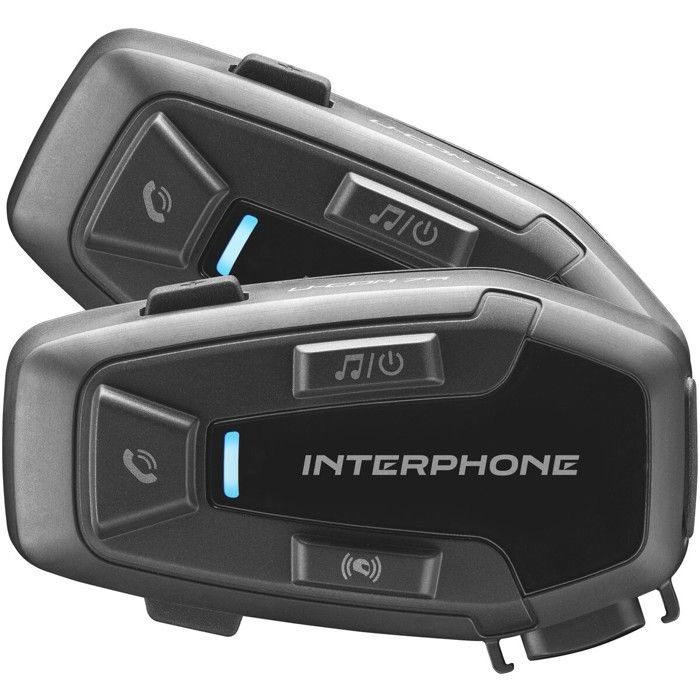 Bluetooth-Motorrad-Intercom – INTERPHONE – UCOM7R – Austauschbarer Akku – 2 Intercoms – Bluetooth 5.2-kompatibel