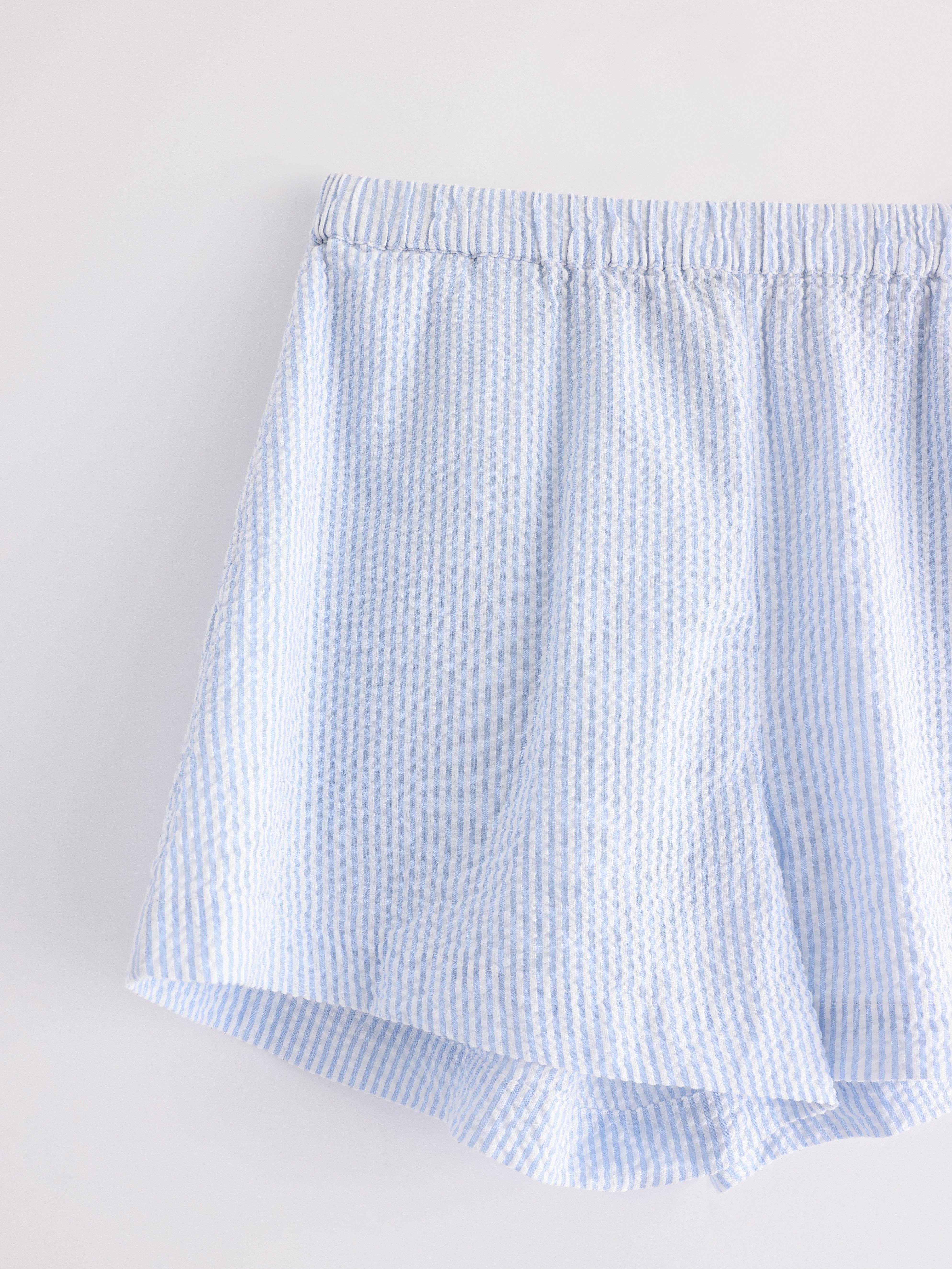 Pyjamasshorts i bekkeblå