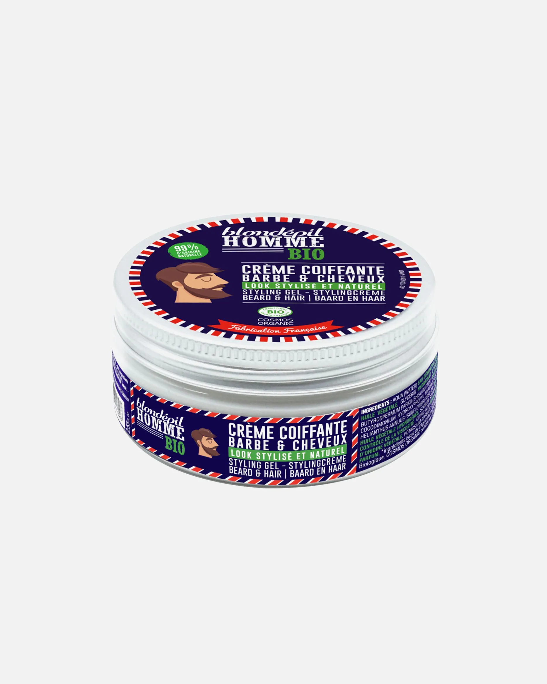 Blondépil CRÈME COIFFANTE - Barbe et Cheveux - Certifiée BIO COSMOS
