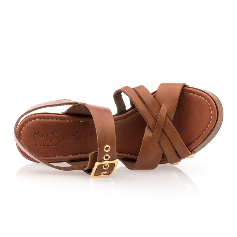 Sandalias marrones para mujer / Zapatos de punta abierta