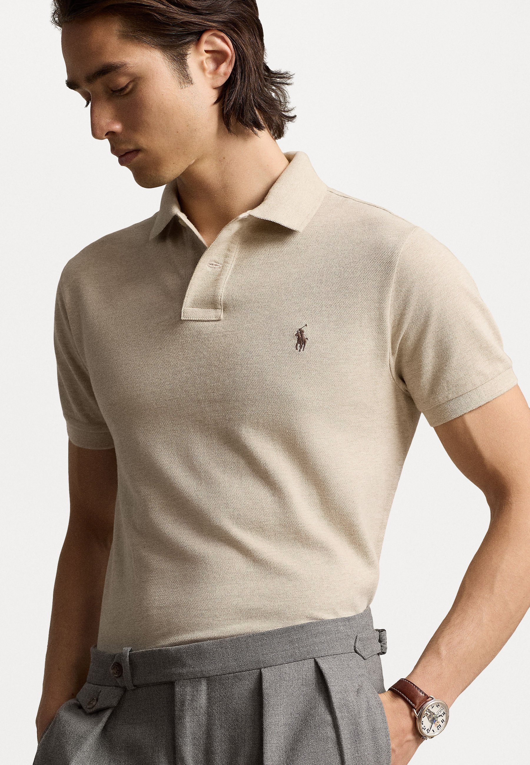Polo Ralph Lauren LA POLO IN RETE ICONICA - Polo - expedition dune heather