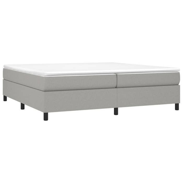 Gris 200 x 200 cm - Cama de madera - Carga máxima 150 kg - Estructura de cama de muelles gris claro 200x200 cm tela 005_399676