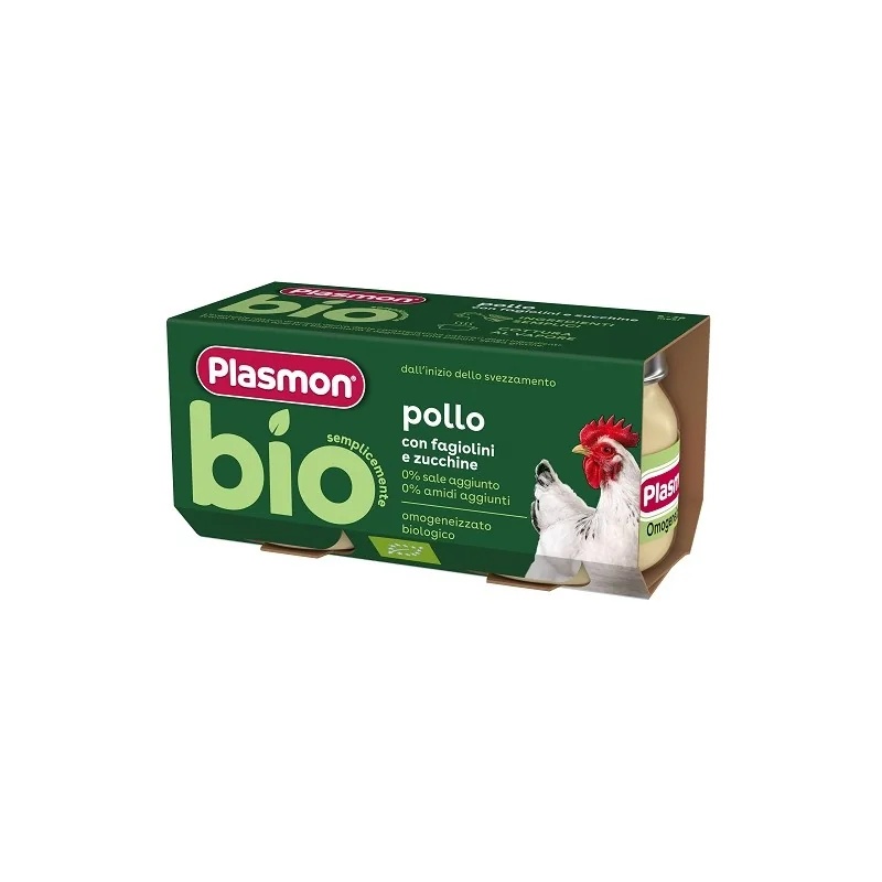PLASMON Escalopes de poulet bio homogénéisées Plasmon, 2 pièces, sans sel ajouté