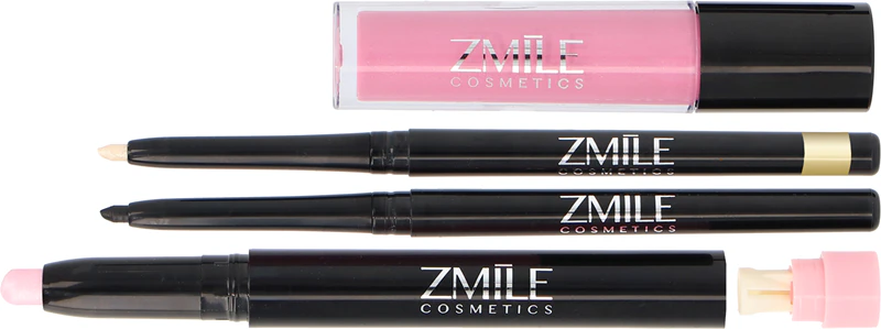 Conjunto de maquiagem ZMILE COSMETICS Beauty Set, estojo de metal mágico para lápis.