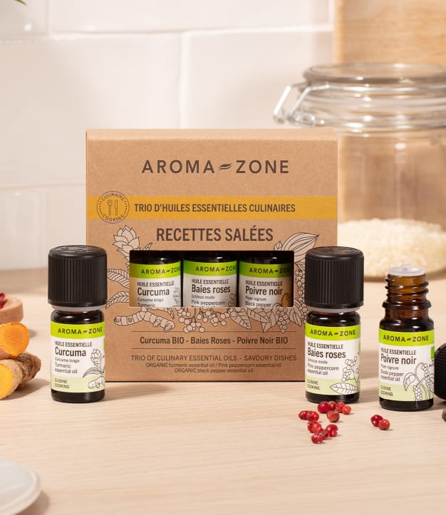 Trio d'Huiles essentielles culinaires - Recettes Salées