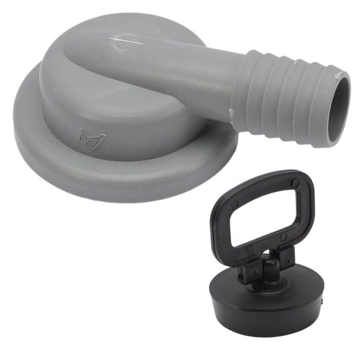 Tubo de desagüe de acero inoxidable de 55 mm de diámetro para fregaderos de autocaravanas y caravanas.