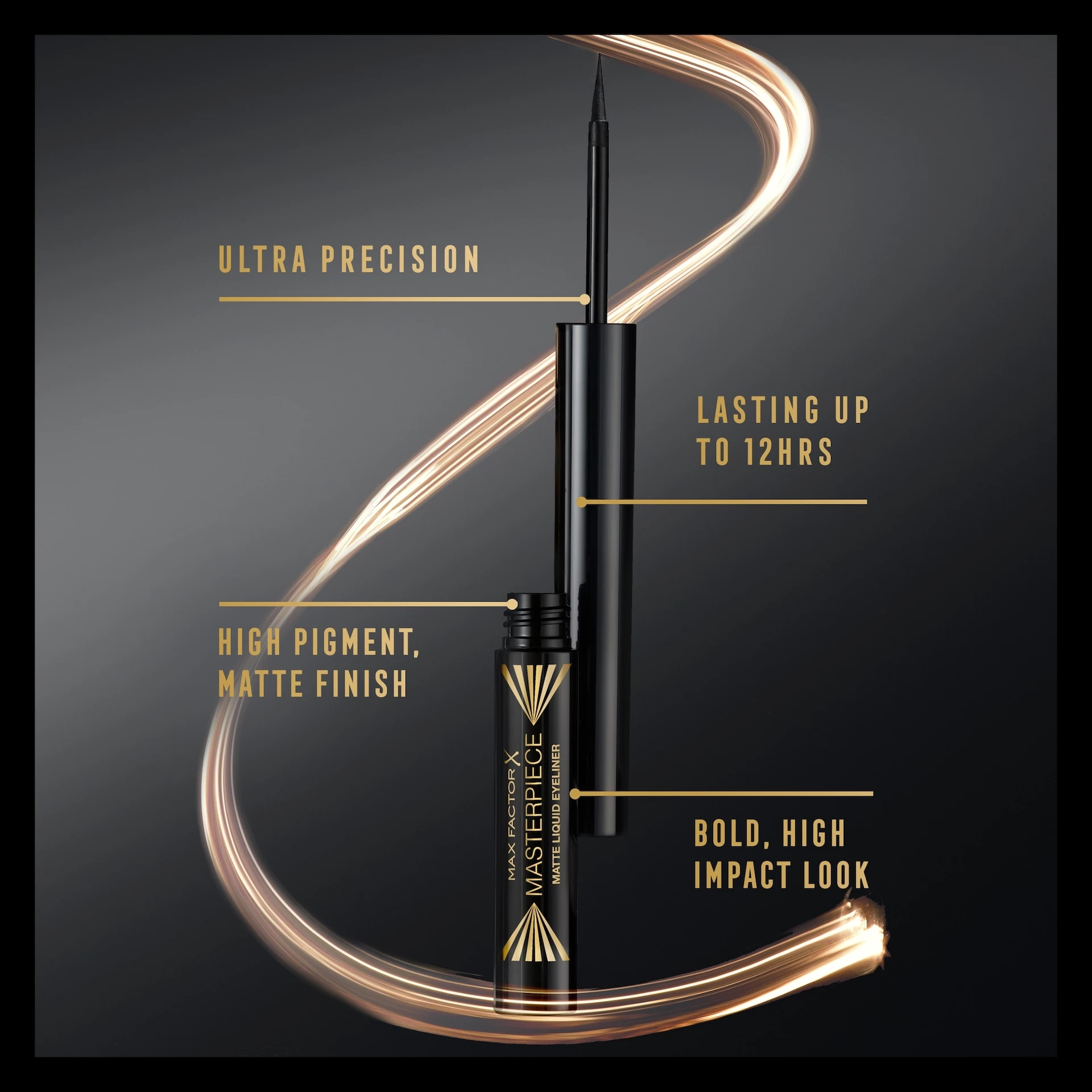 Masterpiece Matte tekući tuš za oči crni - Max Factor