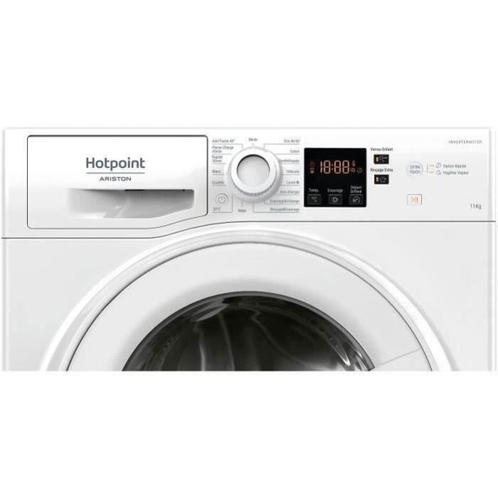 Lave-linge hublot HOTPOINT NS11469FWKFR -  11 kg - Induction - L60cm - 1400 trs/min - Classe A - Blanc