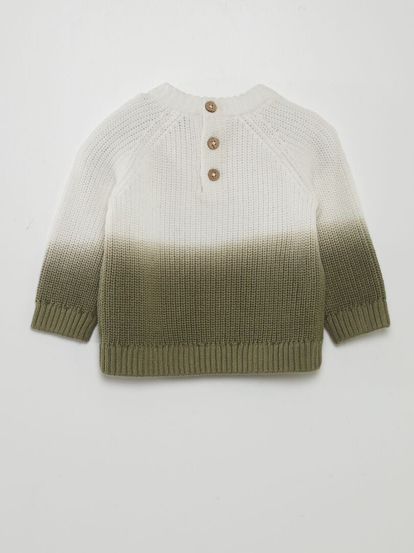 Tie-dye ribtrui - GROEN