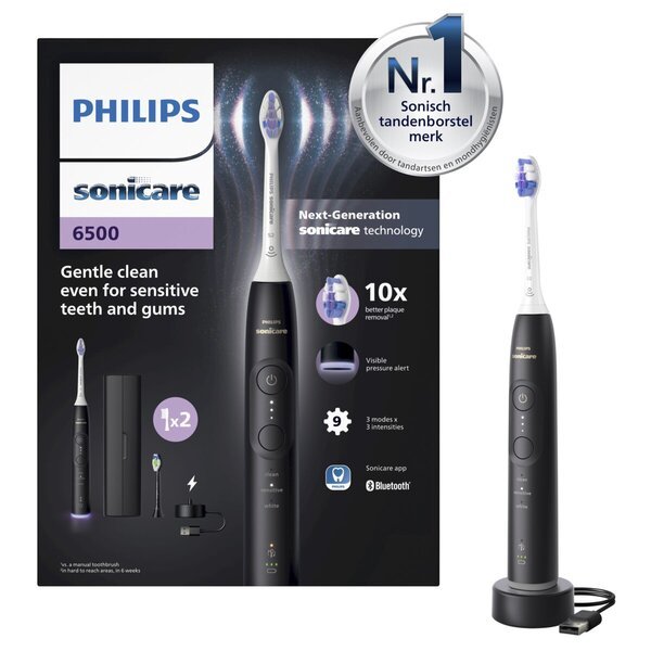 Philips Sonicare 6500 Series HX7411/01 elektriskā zobu birste, melna