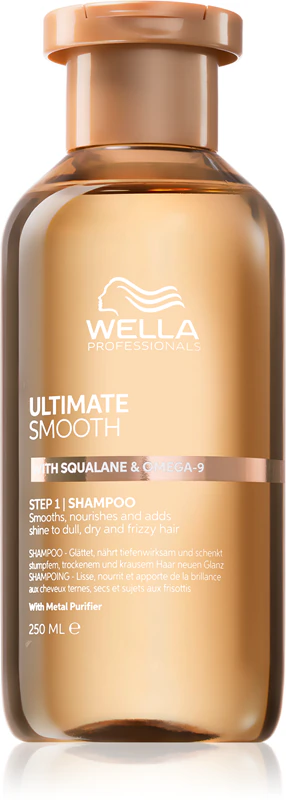 Wella Professionals Ultimate Smooth in een handige verpakking voor glanzend en zacht haar.