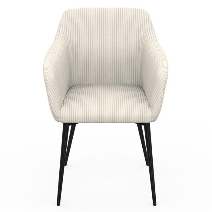 IDMARKET Set of 2 JANY dining chairs in beige corduroy