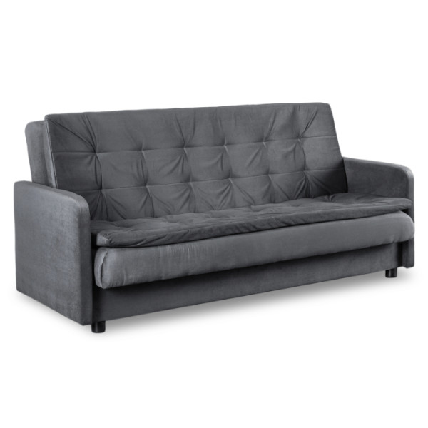Wersalka Rozkładana Kanapa Z Funkcją Spania Sofa Dwuosobowa Szara STELLA