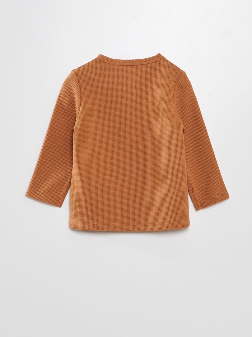 Camiseta de tecido estampado - LARANJA