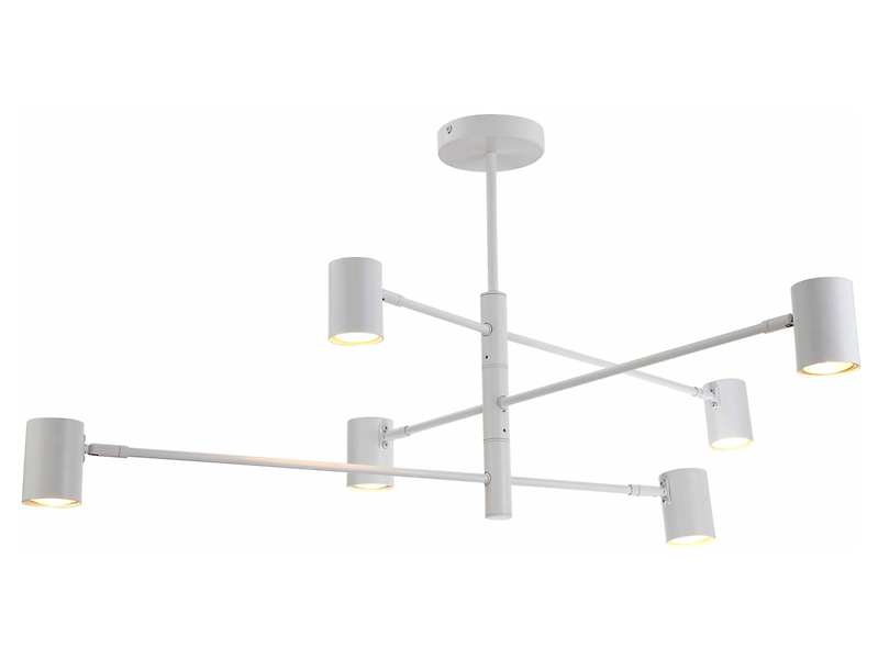Lampa wisząca Snow 6-punktowa metalowa biała