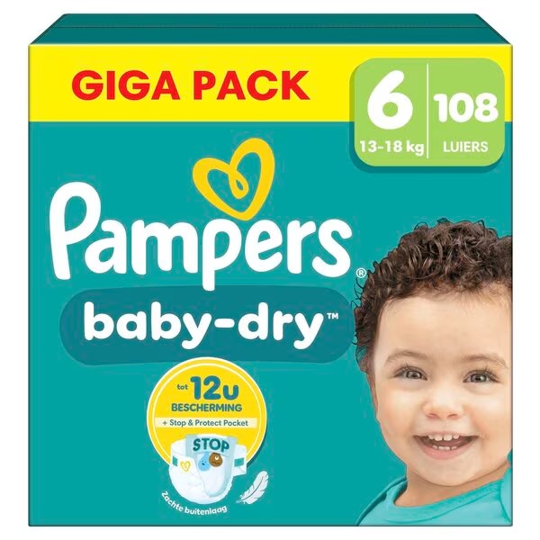 Pampers Baby-Dry pelene veličine 6 (13-18 kg), 108 komada