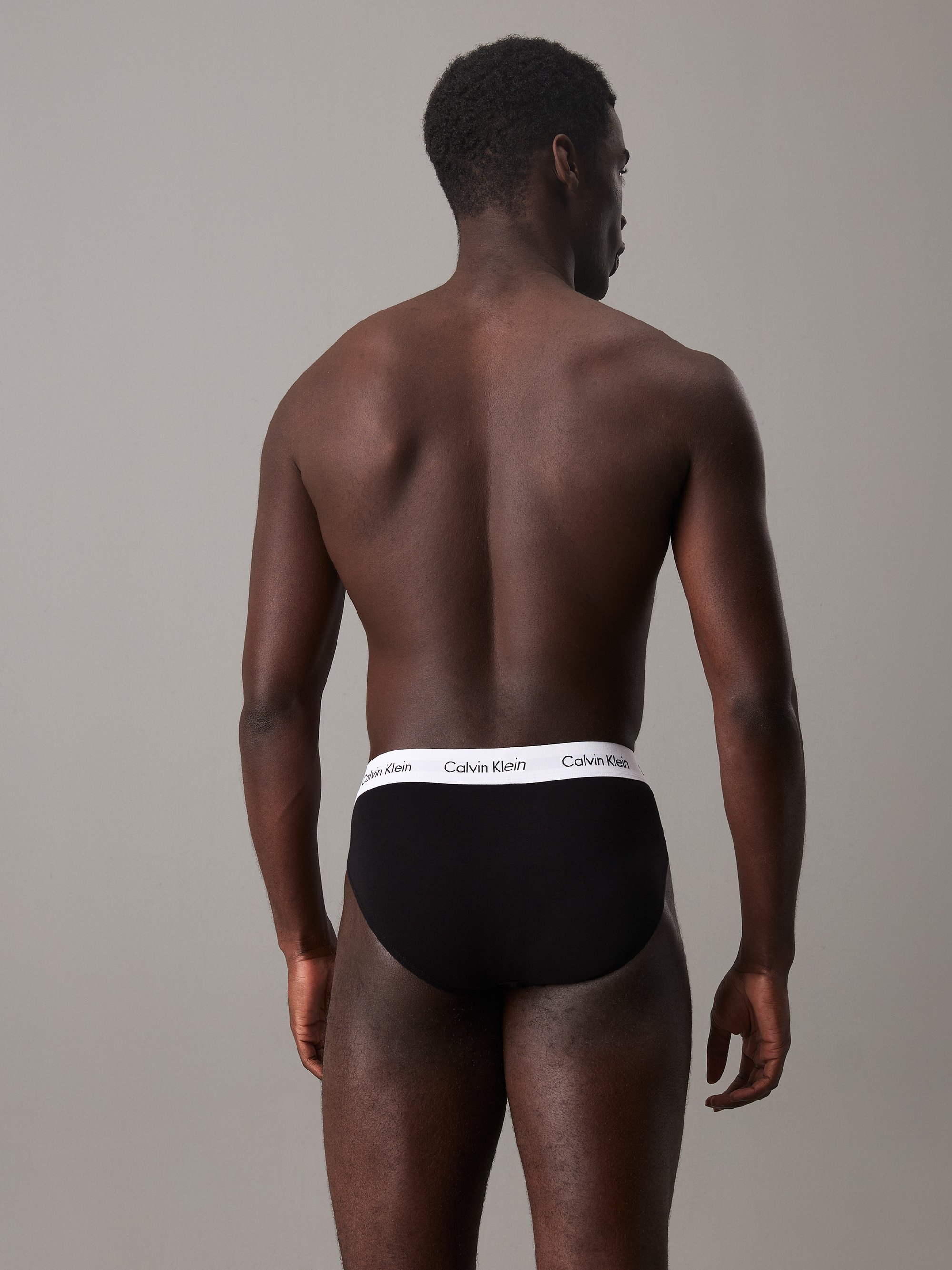 Calvin Klein Ondergoed HIP BRIEF 3-PACK KATOEN STRETCH - Slips - zwart