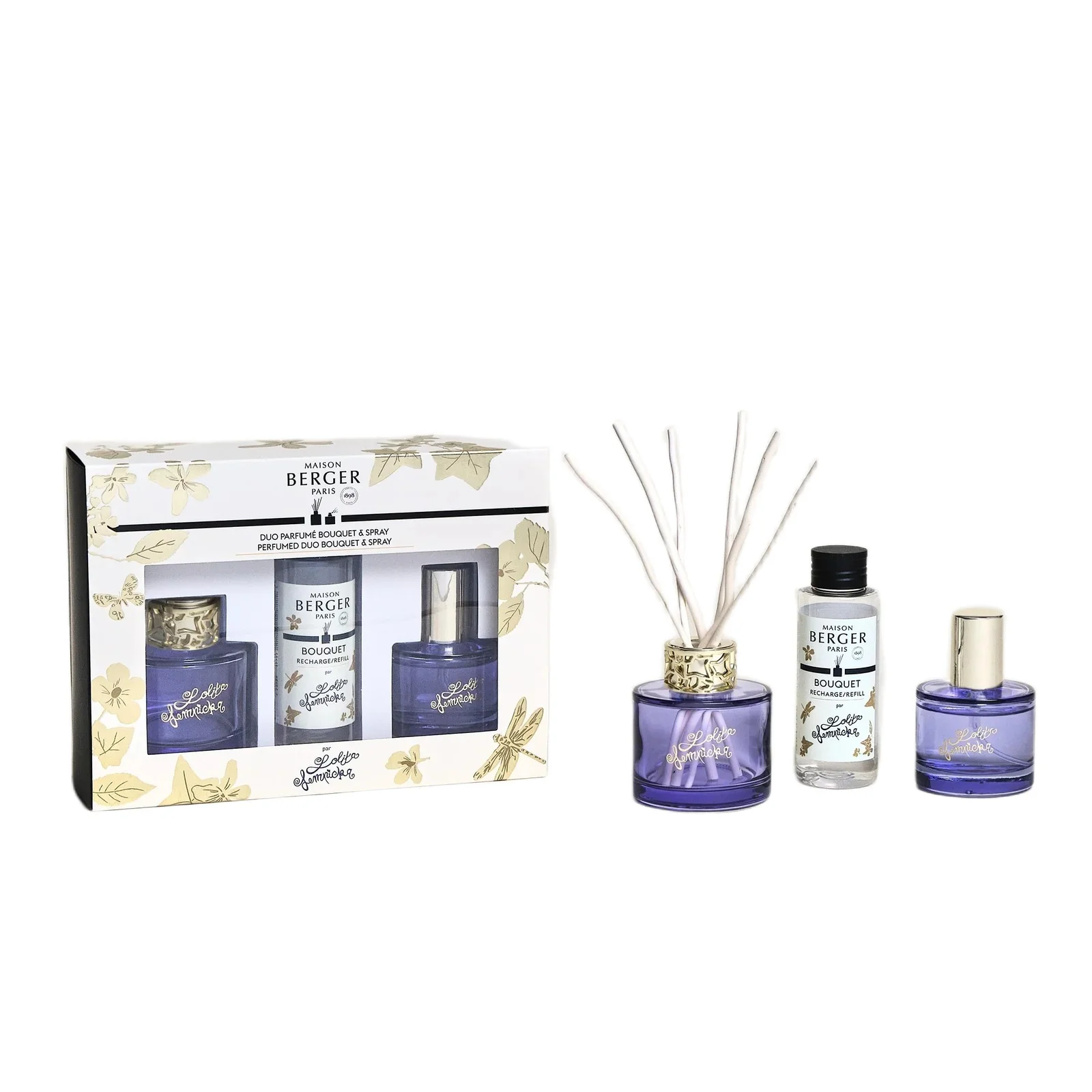 Bouquet Parfumé LOLITA LEMPICKA - Duo Mini Bouquet e Spray Parme - Diffusore di Profumo, Profumo per Diffusore
