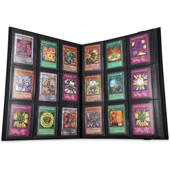 Classeur pour cartes à collectionner, Porte cartes rangements pour 360 cartes, Compatible avec pokemon cartes (Noir)