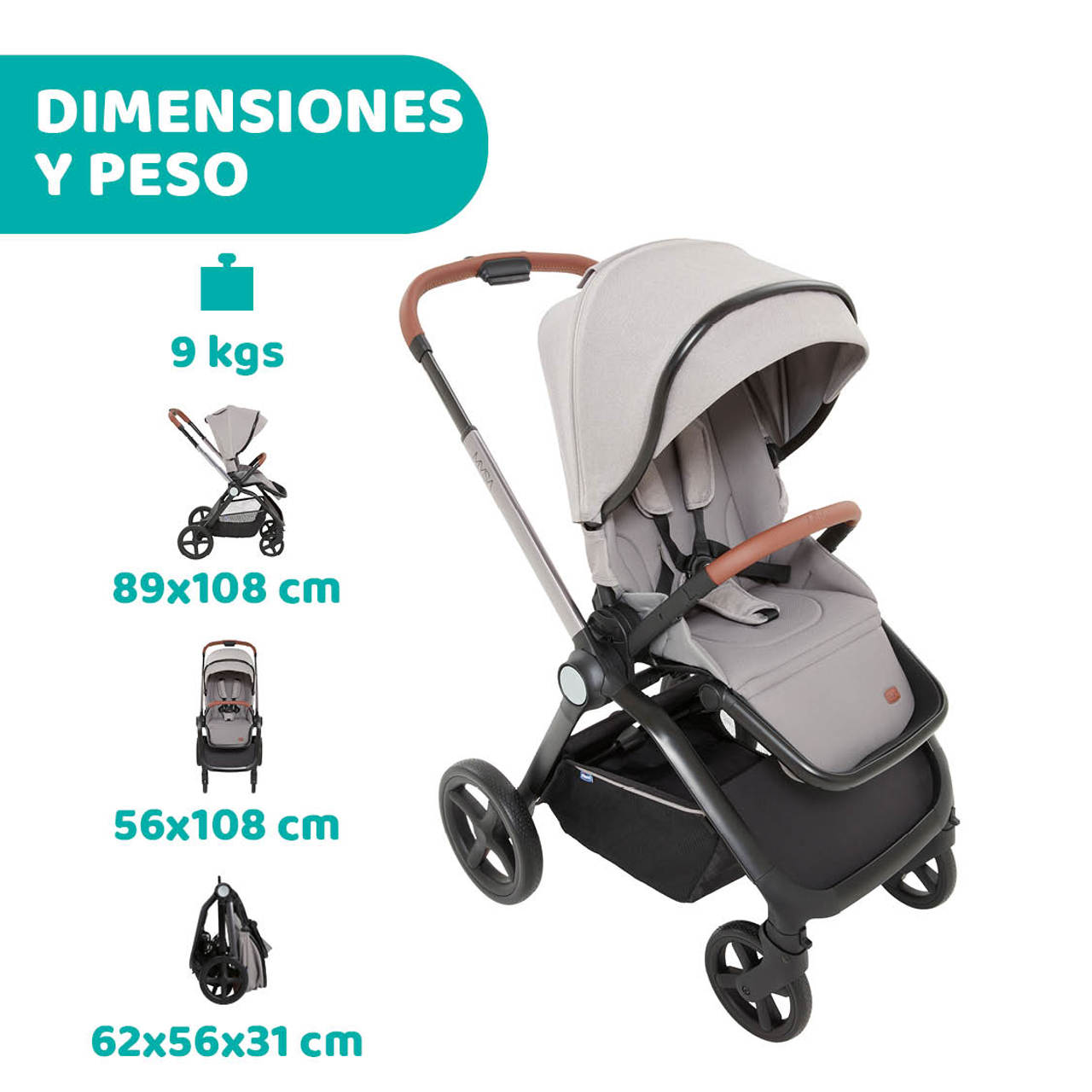 Mysa 3 részes babakocsi